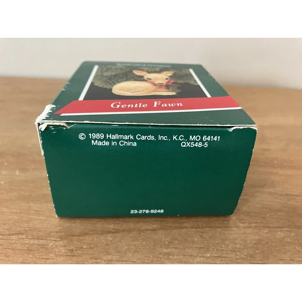 GENTLE FAWN - Nature Touches Every Heart - Vintage 1989 Hallmark Ornament w/Box